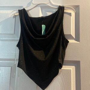 Black sparkly top small